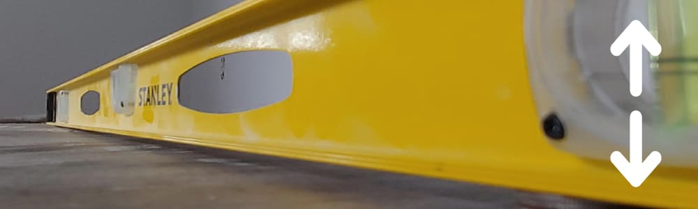 Перепад неровностей не более 2 мм на 2 метра Перепад неровностей не более 2 мм на 2 метра