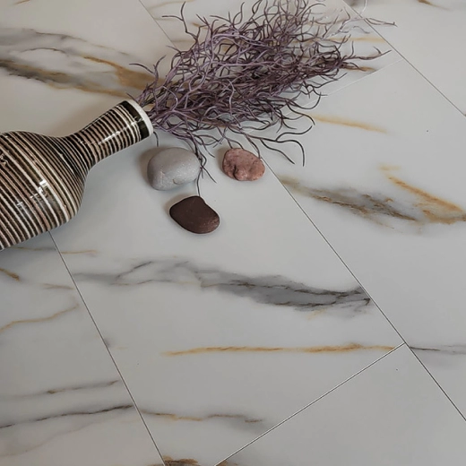 Ламинат Мрамор Бело-золотой